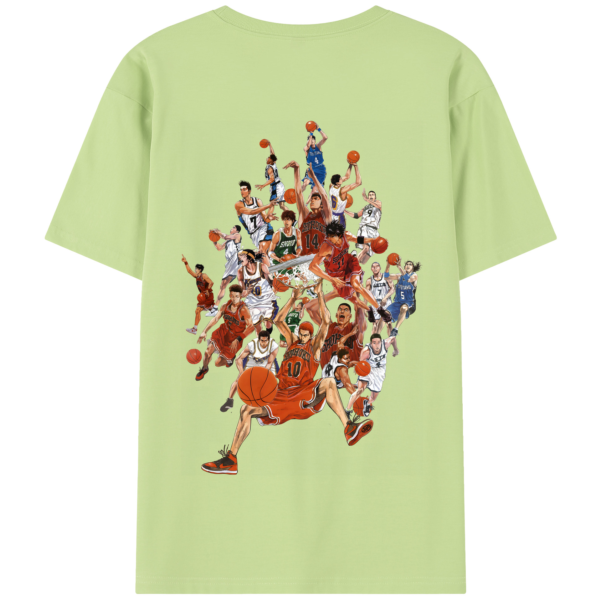 SLAM DUNK／スラムダンク 綿100％半袖Tシャツ（背面プリント）
